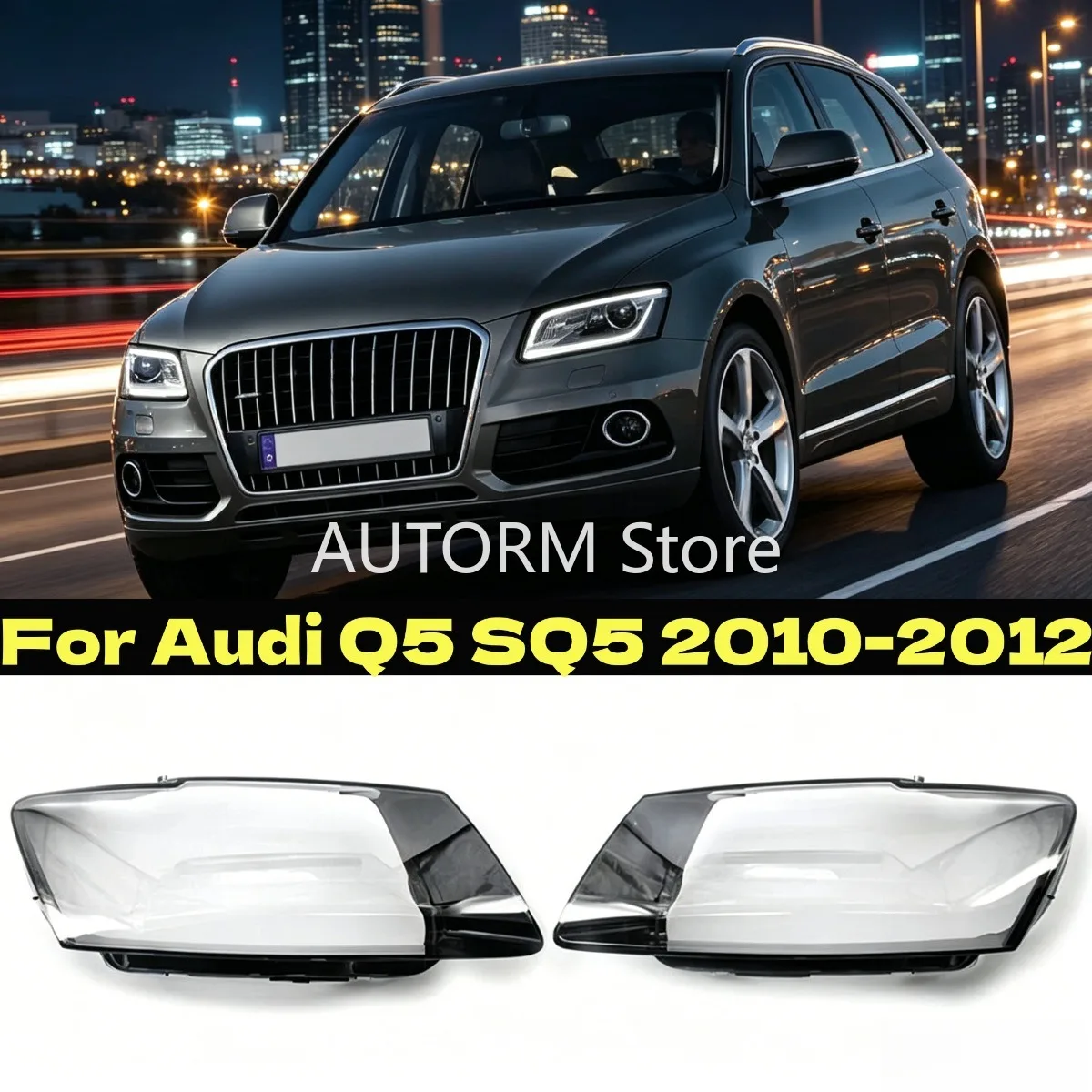 

Left/Right Car Headlamp Cover Transparent Lamp Headlight Shell Lens Replace Lampshade For Audi Q5 SQ5 2010 2011 2012