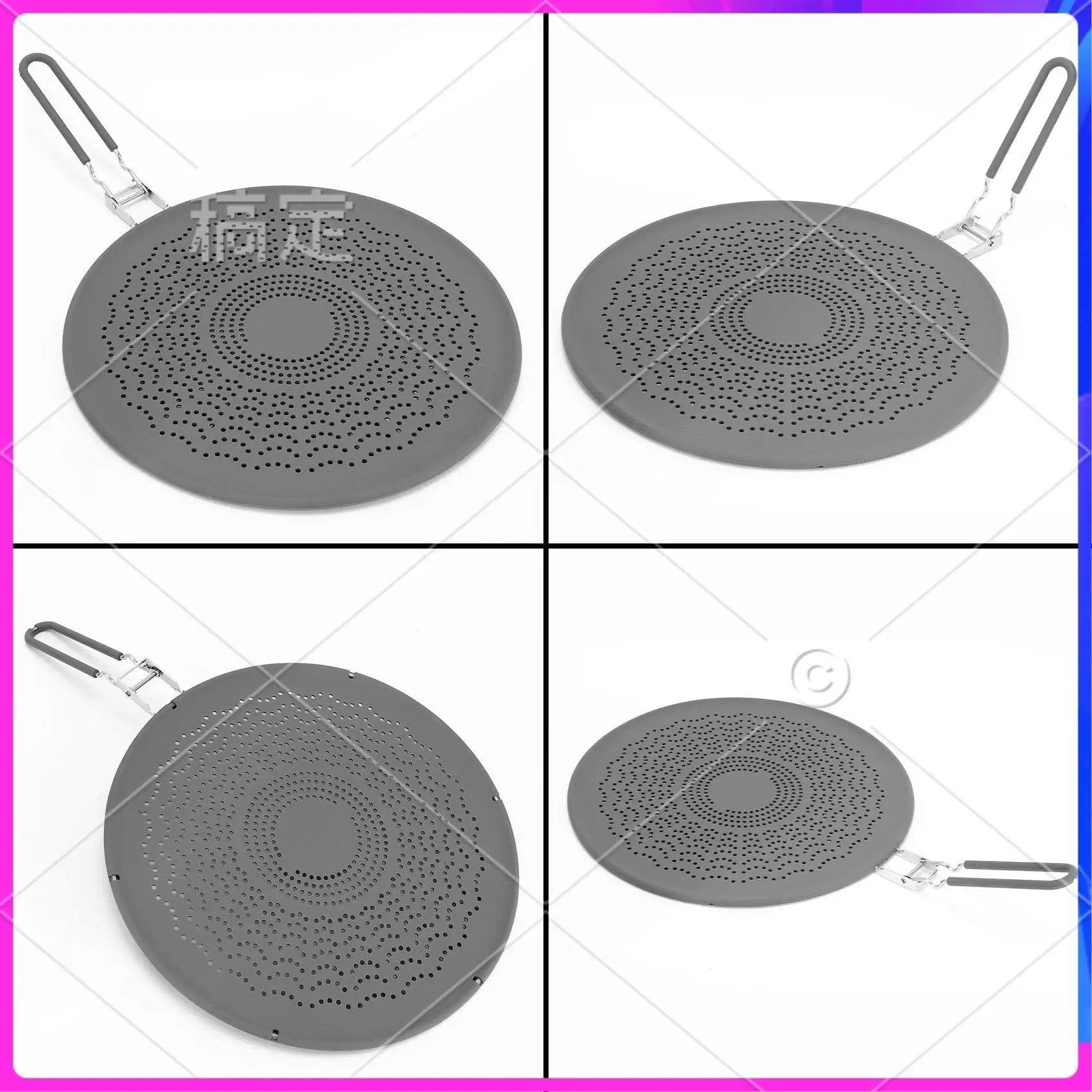 

NEW-Silicone Splatter Screen,Grease Splatter Guard With Folding Handle,For Cooking Splatter Guards&Fry Pan,13 Inch
