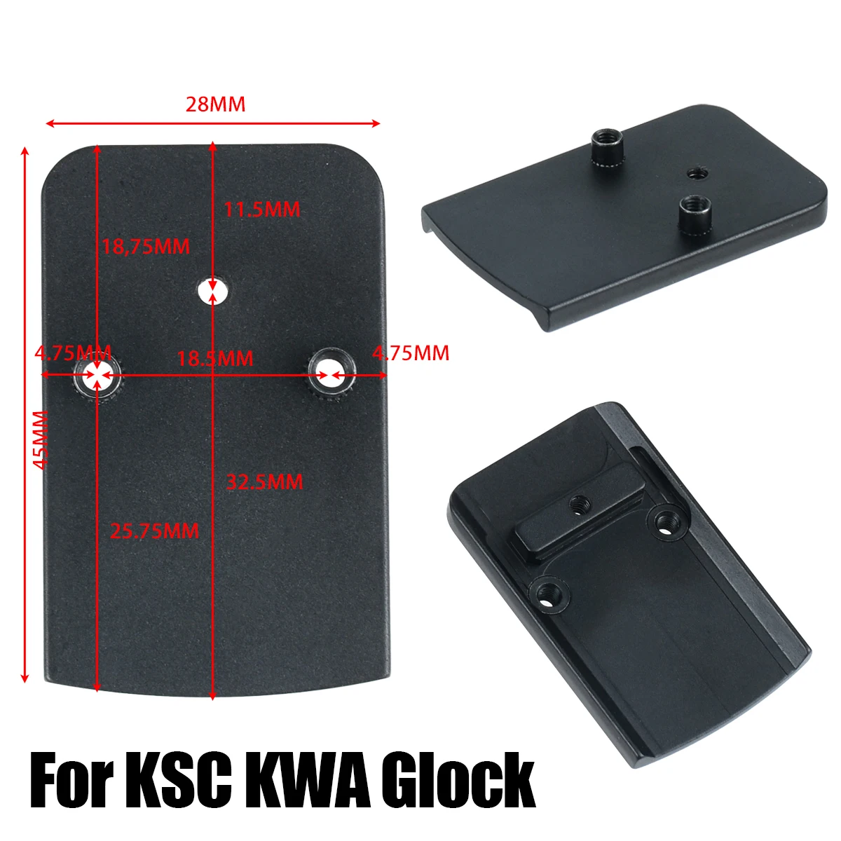 Soporte riel trasero Picatinny AK47/AK74 – Montura perfil bajo - imagen 5