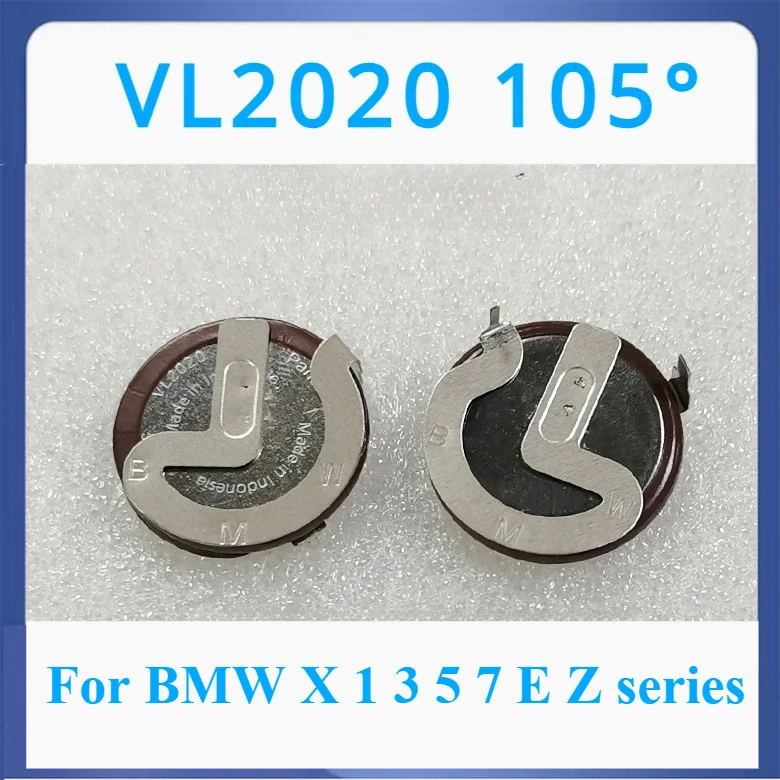 กุญแจรถ BMW แบบชาร์จไฟได้1ชิ้น/ล็อต VL2020 2020 3V VL2020/HFN แบตเตอรี่ลิเธียมพร้อมขา90องศา105องศา180องศา