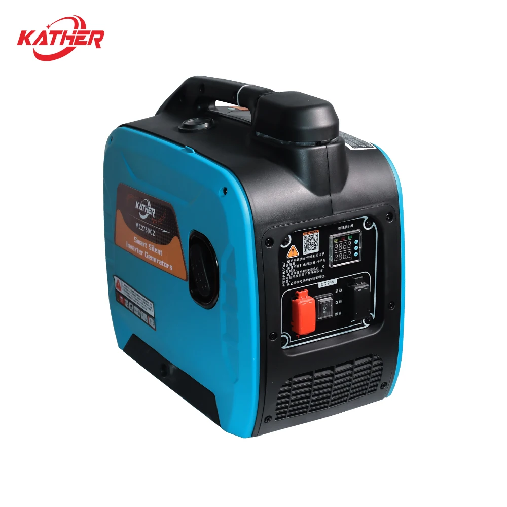 

1800w 24v/48v/60v/72v DC Generator 1.8kva Auto/Electric/Recoil Start Gas Silent Inverter Generators 1.8kw Camping Standby Supply