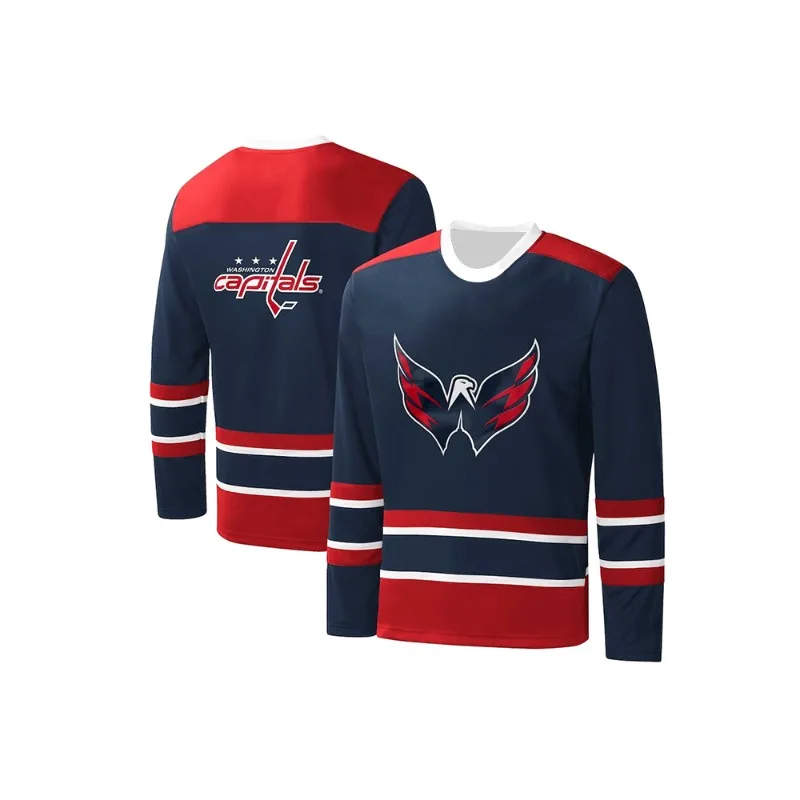 North American Washington Ice Hockey Training Jersey Sports Jersey No. 8 Alexander Ovechkin Jersey 3D for Adults and Children