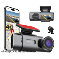 TLCRETE Hot Selling Car Black Box 4k Dashcam Mini Wifi Gps 4k+1080P Front and Rear Dual Lens Dash Camera HD Night Vision 4k Dash