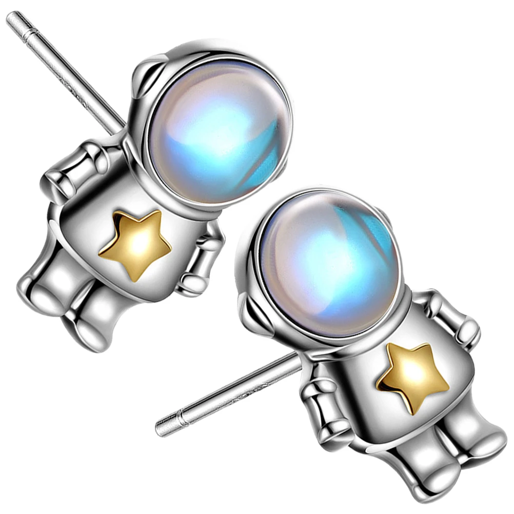 

1Pair Spaceman Earrings Women's Drop Astronaut Design Dangle Cute Science Theme Aesthetic Trendy Earrings for Teen Fashion