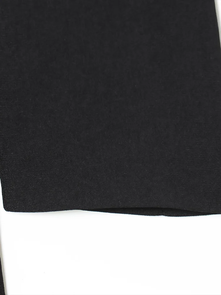 ヨーロッパ風の新しいレディースファッション、多用途でエレガントな無地Vネック長袖パッチワークスーツドレス