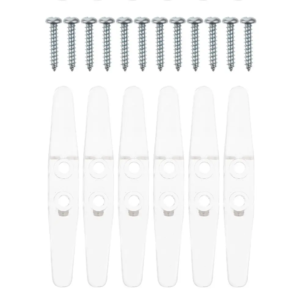 

6 Pcs Blind Cord Cleats Transparent Plastic Control Rope Parts for Curtain Winder Safe Window Home Office Decor Hardware