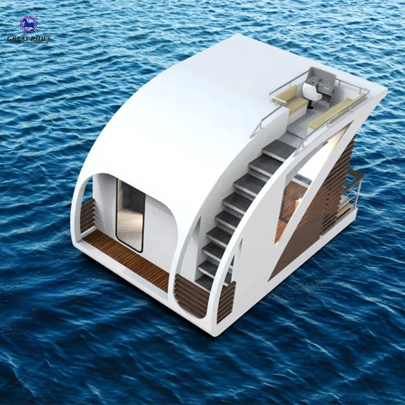 2023 New Large Offshore Fishing Yacht Aluminum Center Cabin Boats Ships Floating Houseboat