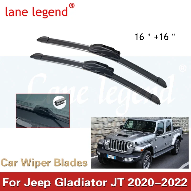 

Car Front Wiper Blades For Jeep Gladiator JT 2020 2021 2022 Accessories Cleaning Windows Windscreen Windshield Brushes Washer