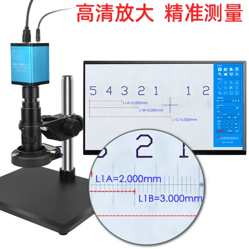 

GP-300C/304K high definition electron measuring microscope industrial CCD with display HDMI professional 4K high