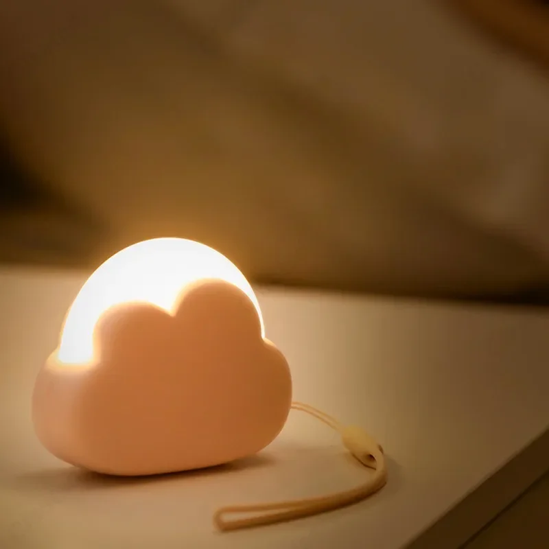 Cloud Shaped Mini LED Night Light Decoration Light with USB Charging Port for Easy Portability Bedroom Study Desktop Lighting