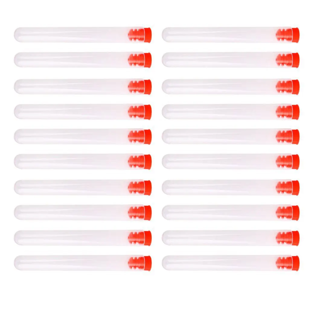 20 قطعة أنابيب الاختبار البلاستيكية 60*12 مللي متر الأحمر غير متدرج المسمار أسفل مانعة للتسرب لمختبر الغذاء تلوين الحرف الطرد المركزي #5