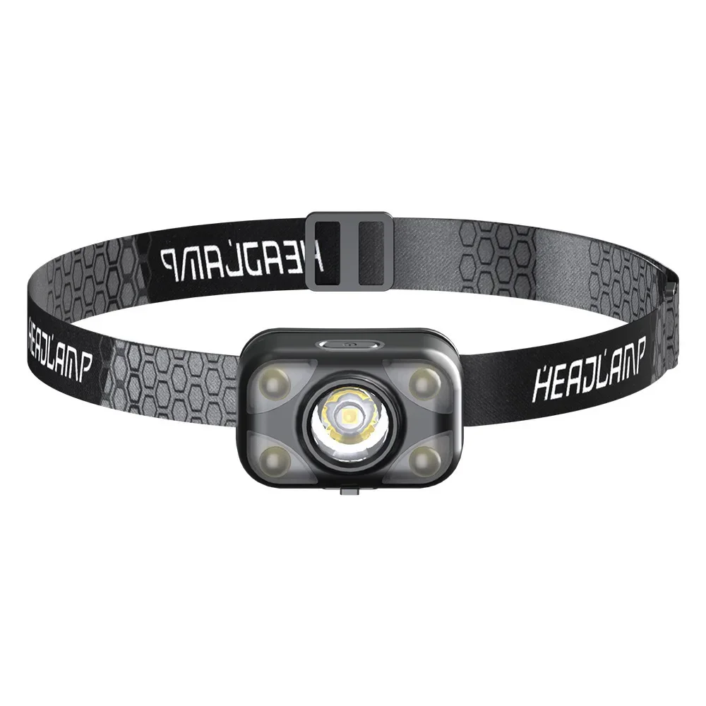 Superheldere XPG+COB LED-koplamp - Oplaadbaar campingvislicht met sensor en batterij-indicator