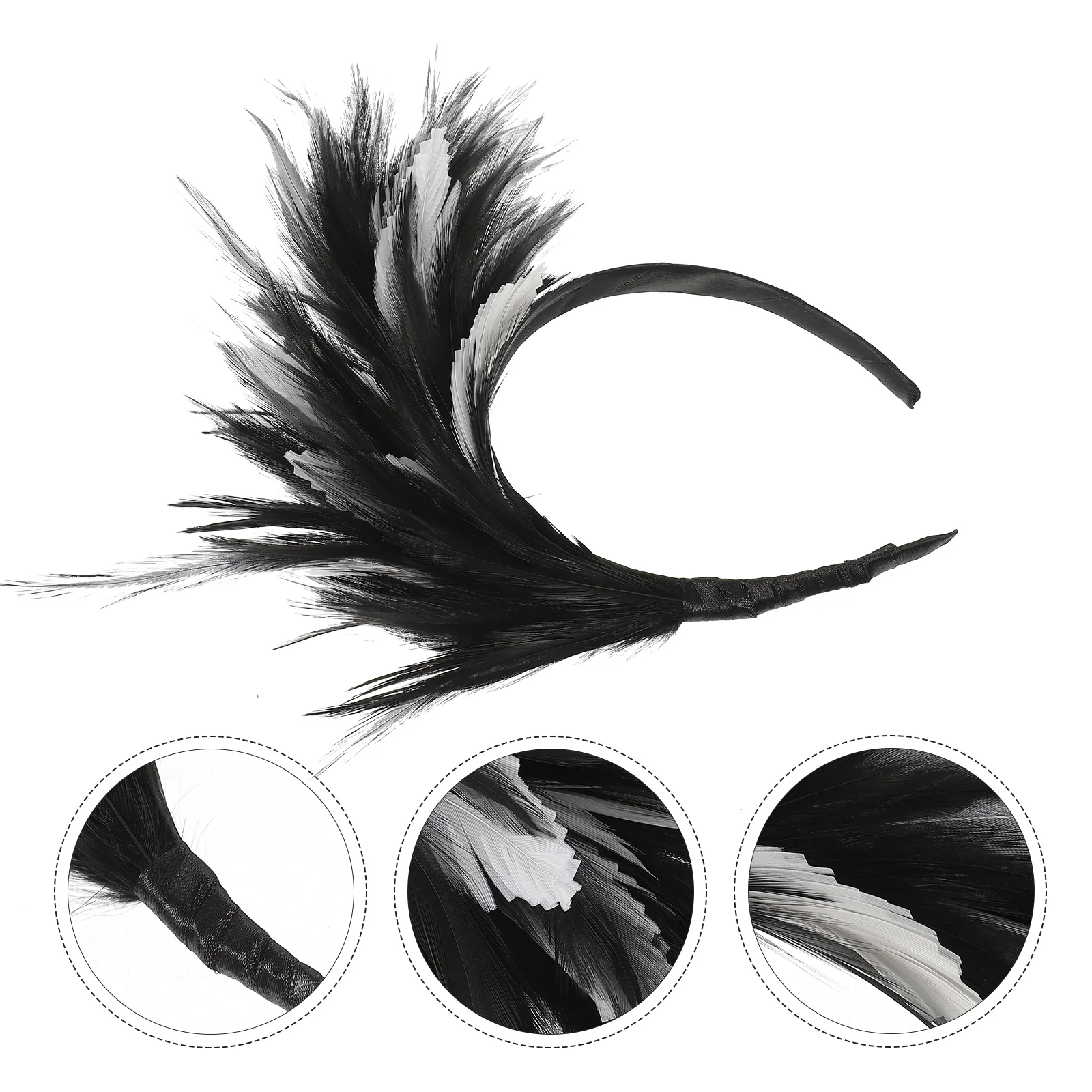 

Plume Fascinator Headband Lightweight Elegant Party Festival Wedding Hairbands Vintage Women Headpieces Western Hair Accessories