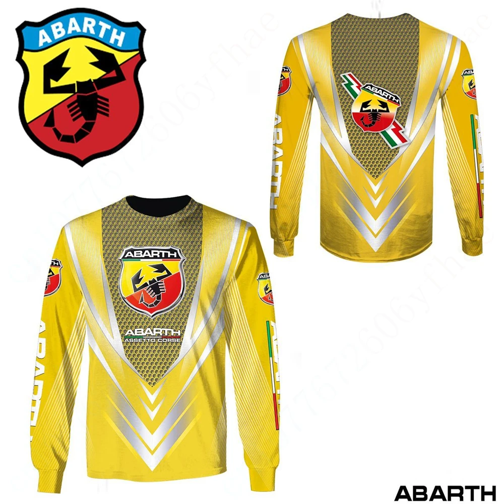 Abarth Casual T-shirts Anime T Shirt For Men Women Unisex Clothing Quick Drying Sweatshirt Top Harajuku O Neck Long Sleeve