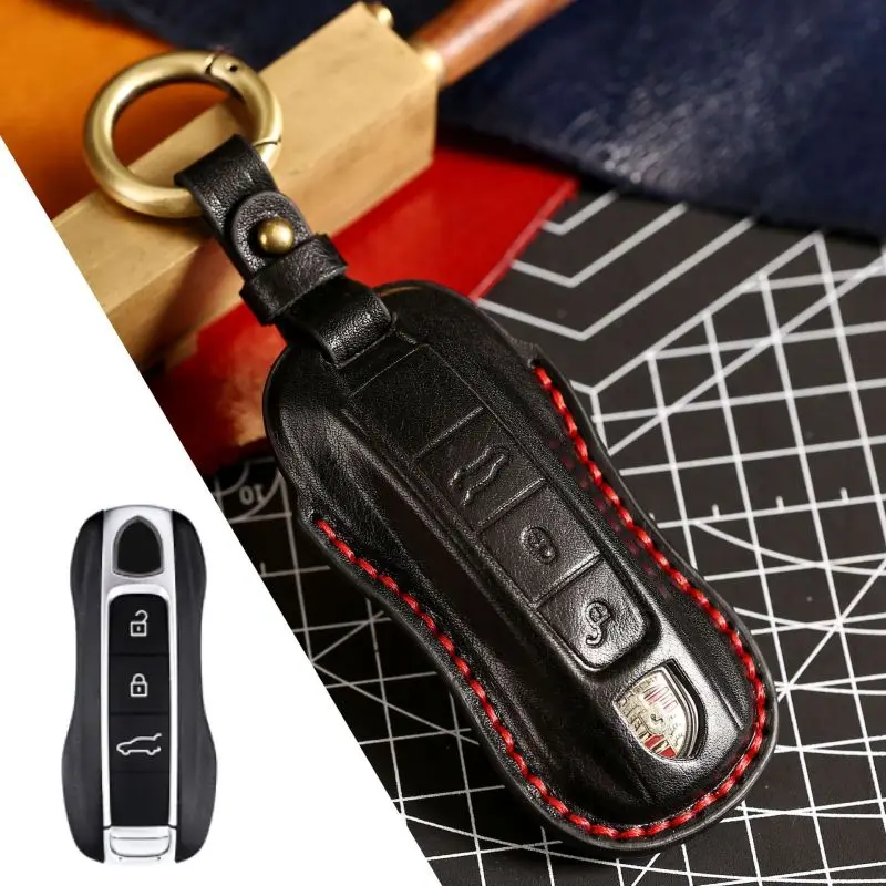 Étui de protection de clé adapté à la broderie Porsche enne 718, Panamera 911