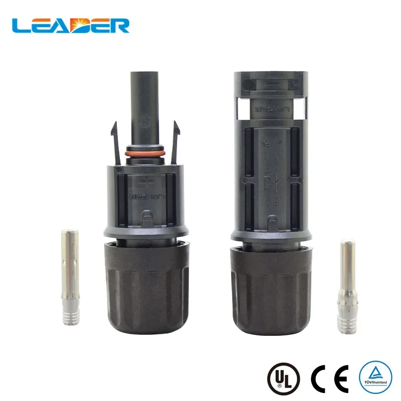 LEADER SOLAR IP68 SOLAR PV Connector for Solar Panels Panel Mount Connector 1000V/1500V DC Connector for 2.5mm~16mm