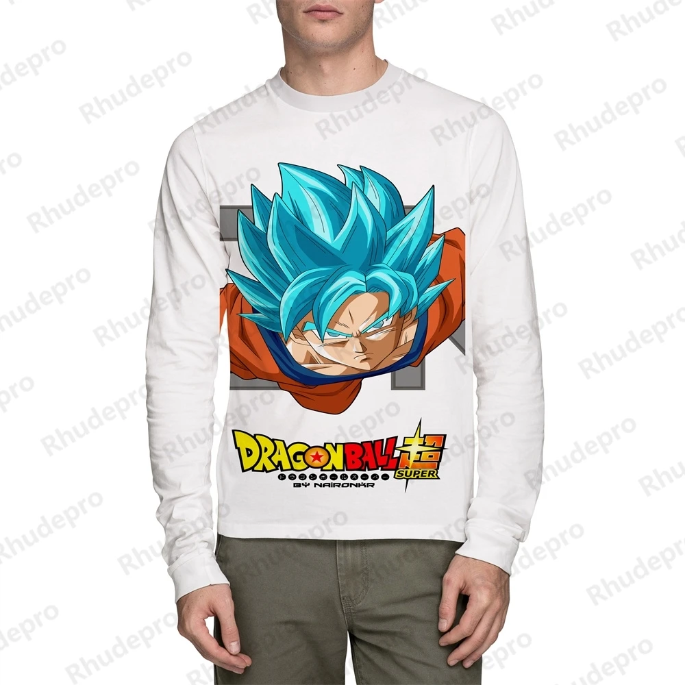 Boy Long Sleeve T-Shirt Short Goku Dragon Ball Vegeta Super Saiya Tops Hip Hop Tee Men 2024 Children's 5XL Trend Y2k T Shirts