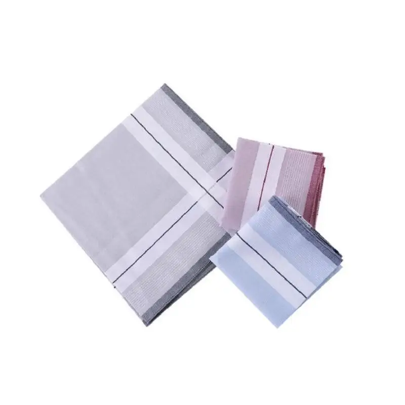 652F Colorful Lightweight Stripe Pattern Handkerchief for Wedding Business Supplies