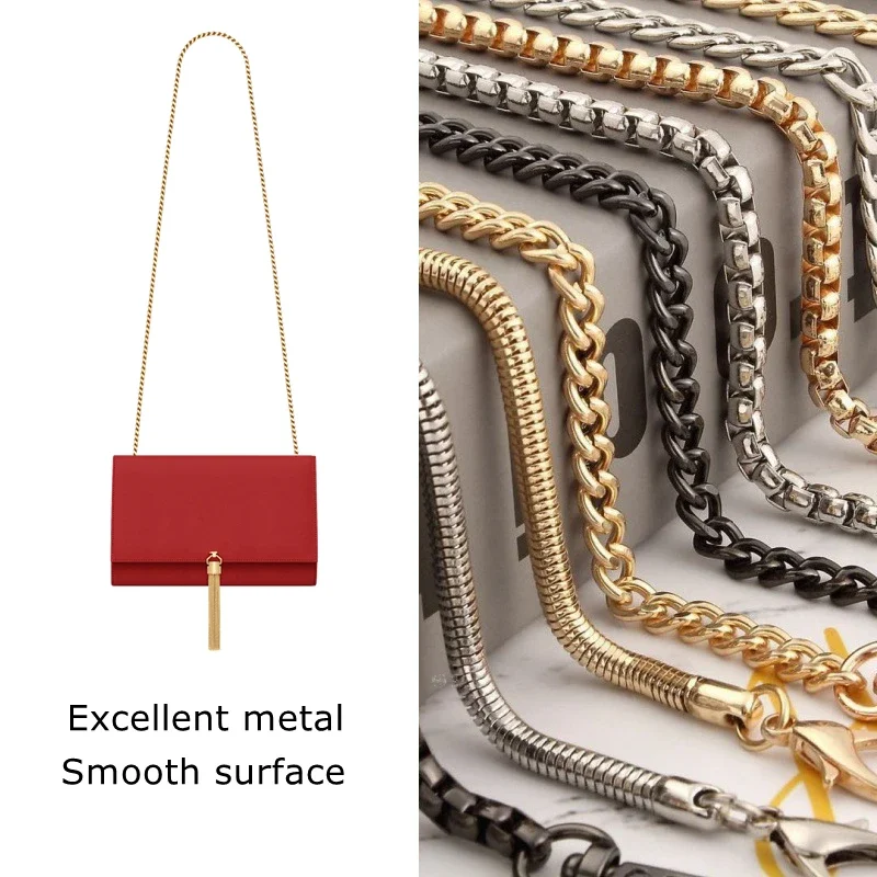 100/120 سنتيمتر معدن الألومنيوم حقيبة سلسلة استبدال أجزاء اكسسوارات ل اليد المرأة حقيبة يد DIY بها بنفسك اليدوية انفصال الأشرطة #3