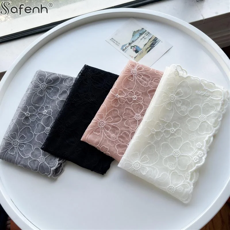 

Summer Lace Small Long Scarf Embroidered Flower Long Female Literary Retro Korean Version Versatile Decorative Shawl