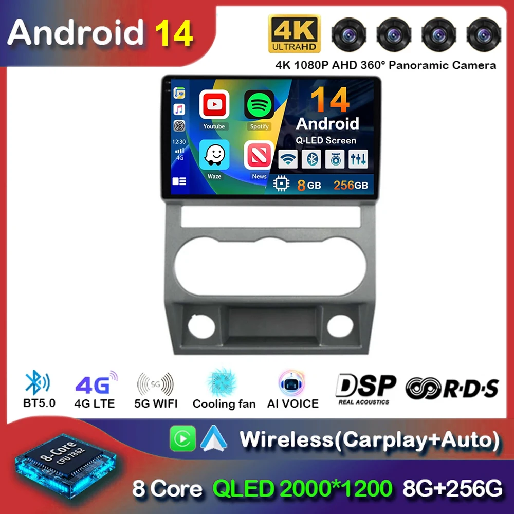 Android 14 4G WIFI Auto Car Radio For GAZ Gazelle Busines Next 2010 - 2021 GPS 2din Recorder Multimedia Video Player Navigation