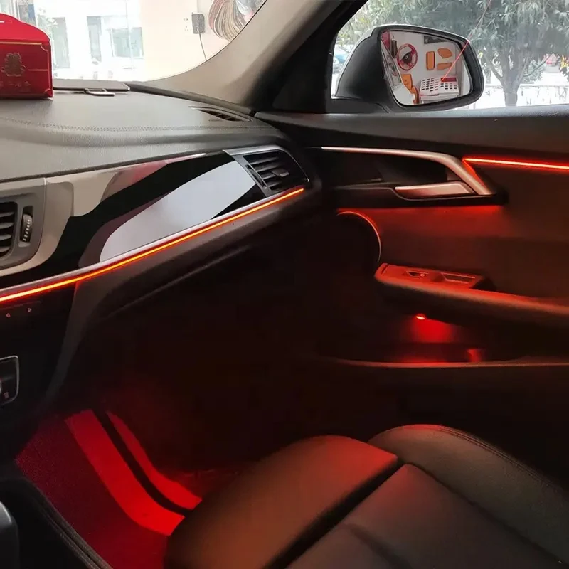 18 in 1 Car Ambient Lights For BMW Serie 1 F20 F52 2016-2020 Hidden Built-in LED Strip Dashboard Door Decoration Atmosphere Lamp