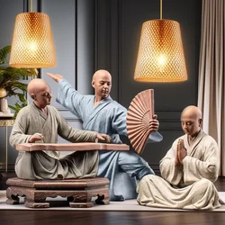 Ceramics Little monk decoration statue Luxurious home room office character  ornaments Chinese specialty crafts