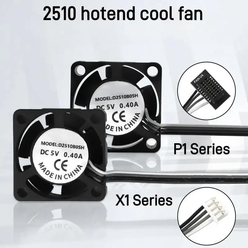 High Quality Cooling Fan For Bambu Lab X1/P1 Series 2510 High Speed Cooler Fans Fit Bamboo bambu labs X1 X1C P1S P1P