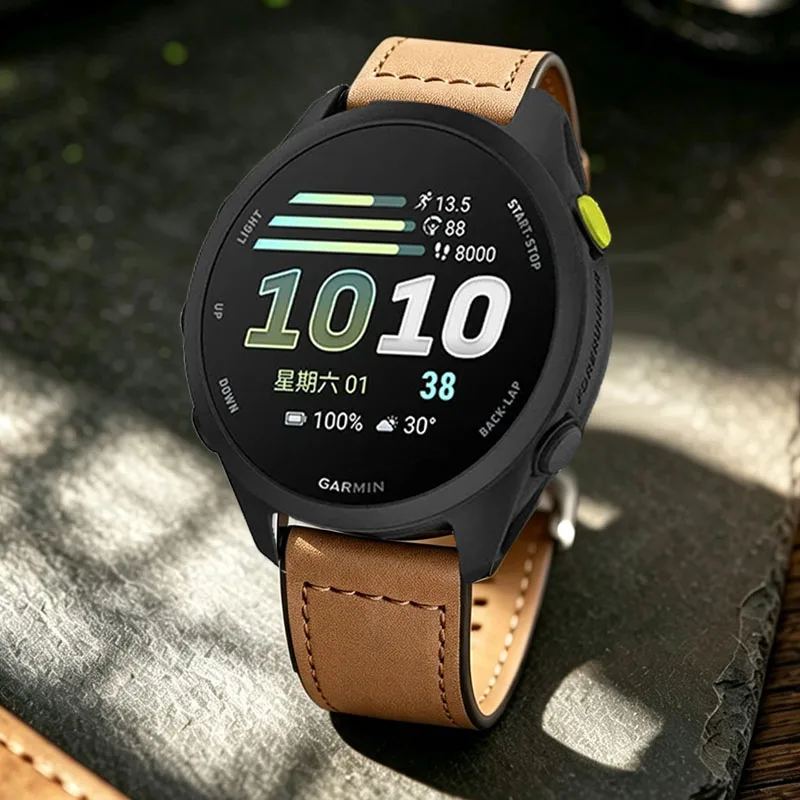 20mm 22mm Magnetic Leather+Silicone Band For Garmin Forerunner 70 170 55 158 245 255 265 645 970 965 Wristband Venu 2 3 4 45mm