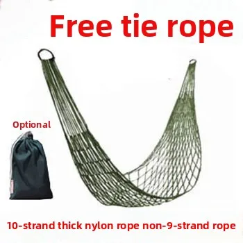Outdoor goods Bold mesh camping hammock  nylon rope single hammock  mesh hammock