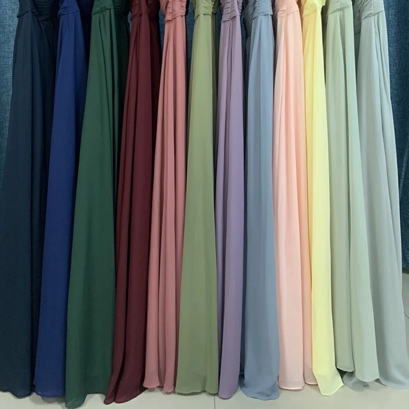 High Quality Chiffon Translucent Drape Curtain Layout Outdoor Wedding Bridesmaid Background Fabric Dress Georgette Material