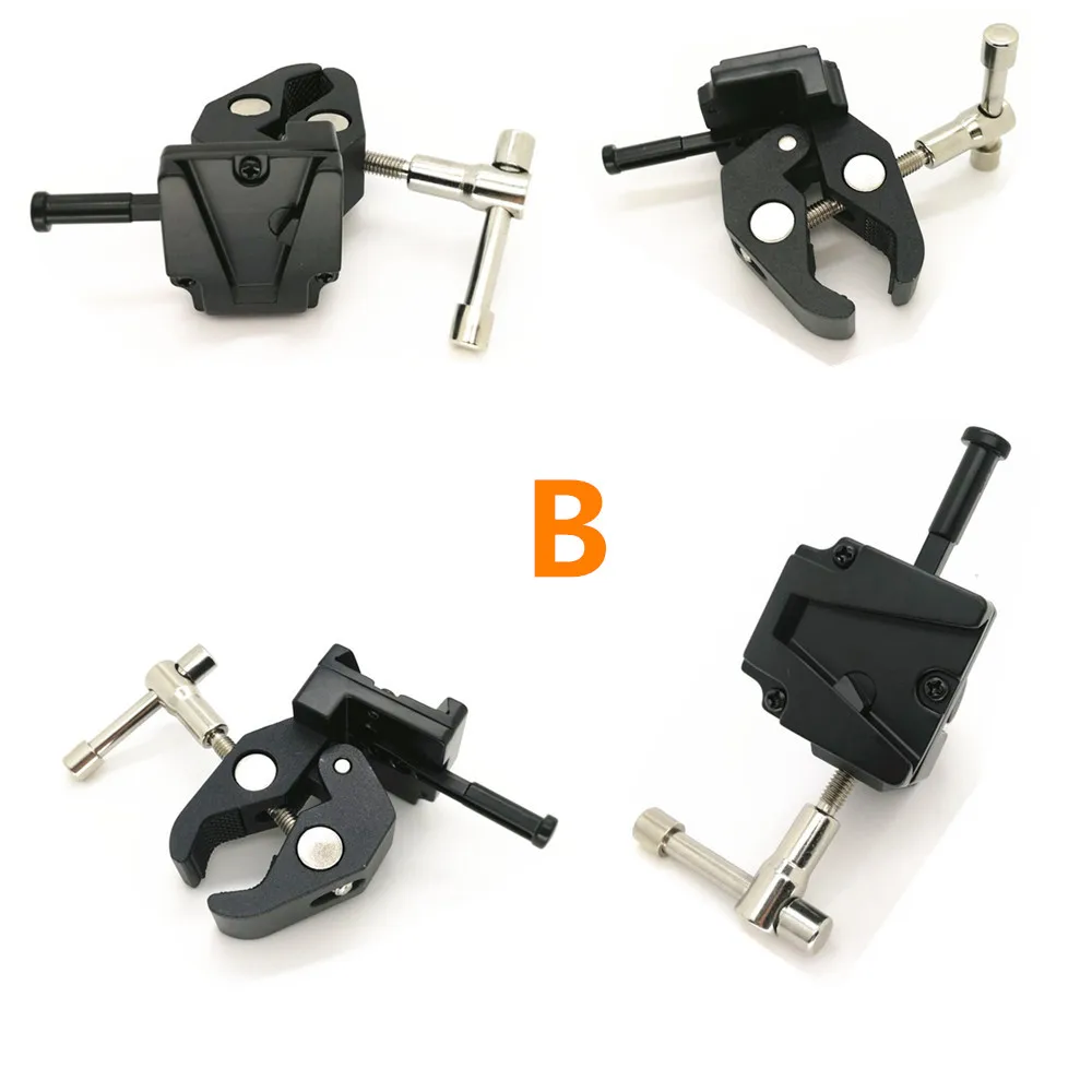 Mini V-lock V-mount Quick Release Battery Plate Power with Crab Claw Clamp Clip D-tap T-Handle for Sony V lock V Mount Batteries