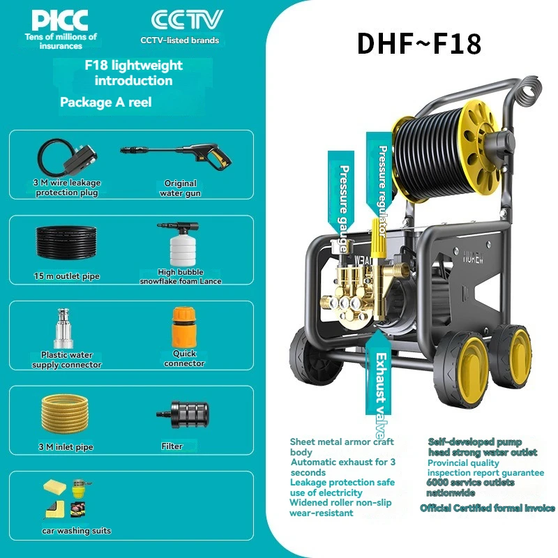 220V Electric High Pressure Water Gun Portable Car Wash Pump Household High Pressure Cleaning Washing Machine view 5