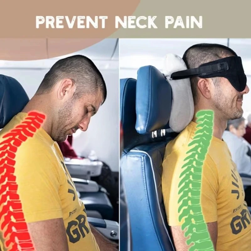 Airplane Pillow Neck Pillow Car Headband Comfort Belt Eye Mask Travel Pillow Neck Rubbing Soft