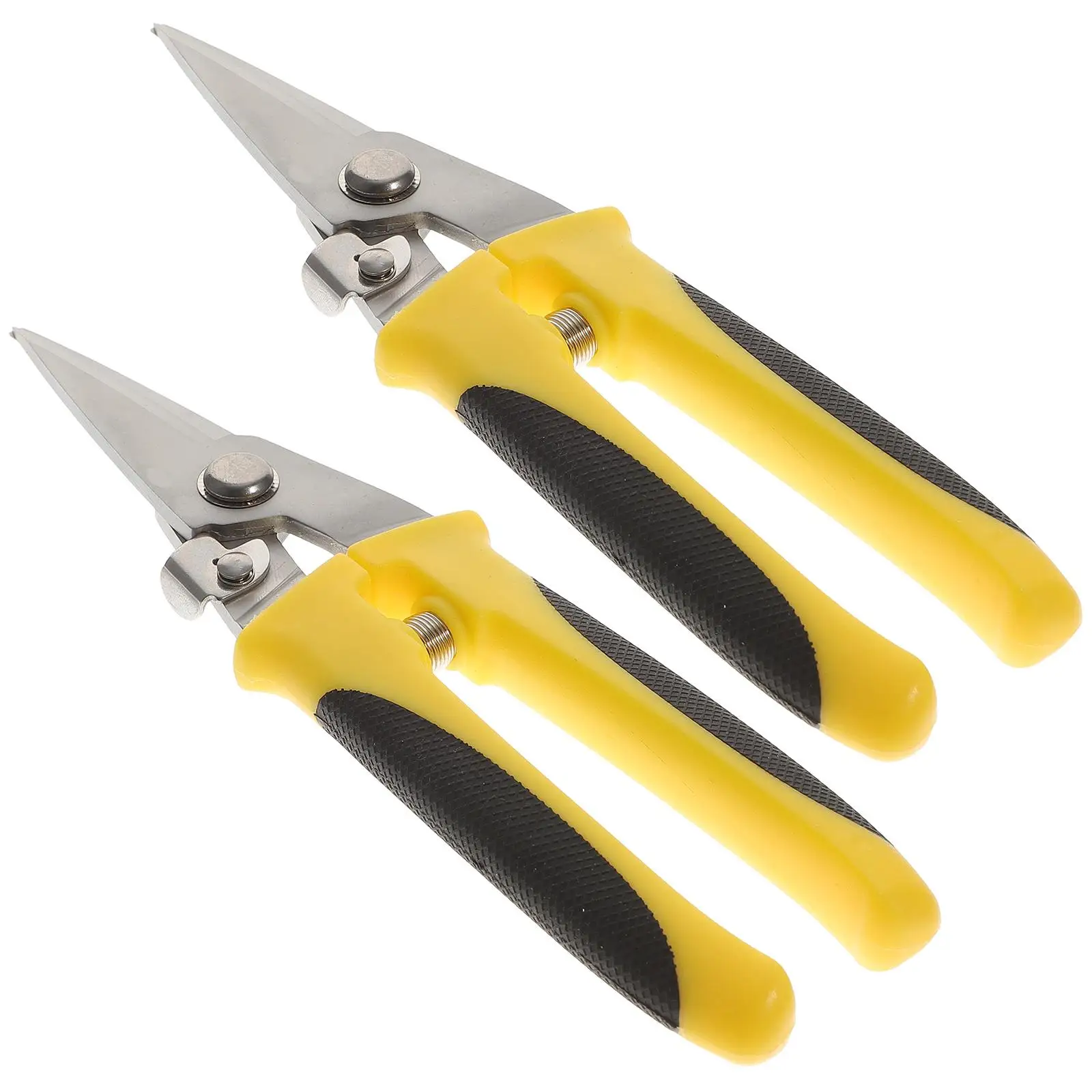 

2Pcs Electronic Scissors Heavy Duty Metal Tin Snips Wire Cutters Stainless Steel Guillotine Shear for Drill Sheet Metal