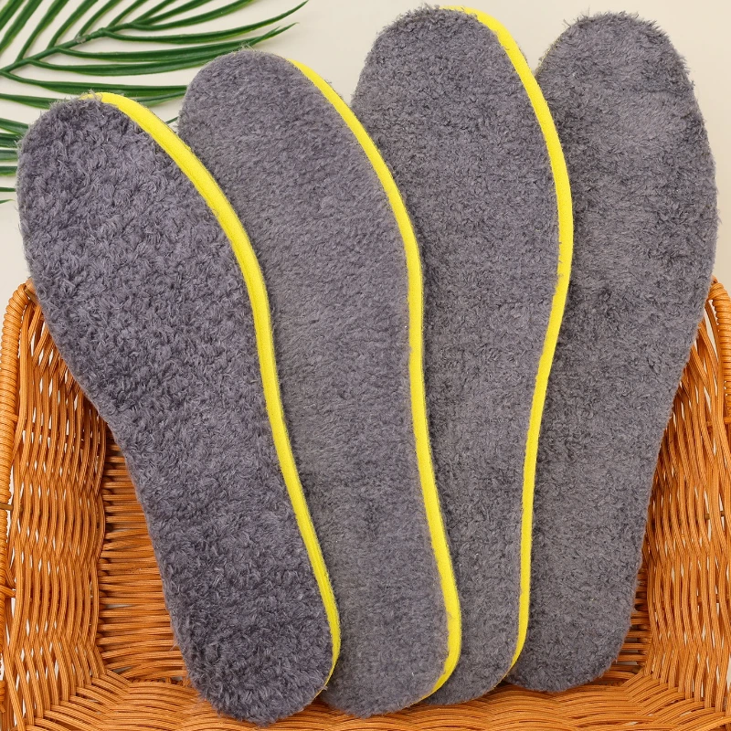 2-6 قطعة 2025 جديد النعال الحرارية اللاتكس المرأة صوف الضأن مع الصوف سميكة الشتاء سوبر لينة الثلوج الأحذية نعل