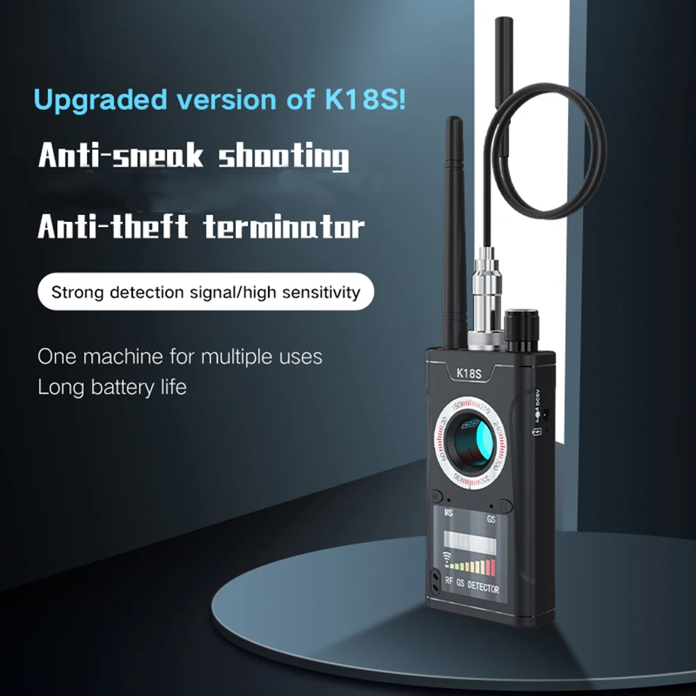 Multi-function Anti Mini Audio Camera K18S Detector Bug Finder GSM GPS Signal Lens RF Locator Tracker Detect Wireless Camera