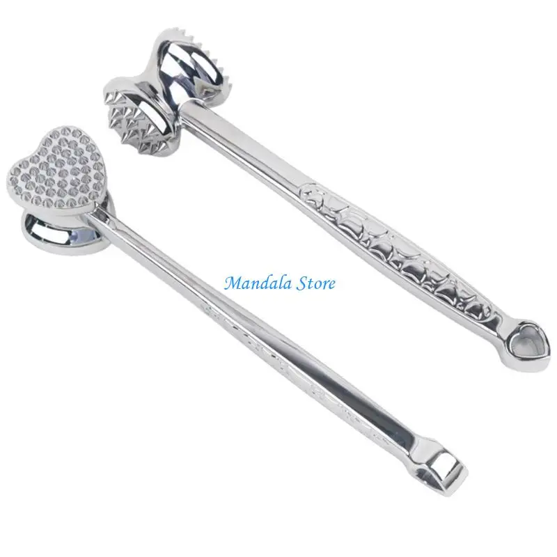 

U2JC Multifuntional Tenderizer Tool Tenderizing Tool Metal Texture Suitable for Kitchen and Restaurant Use