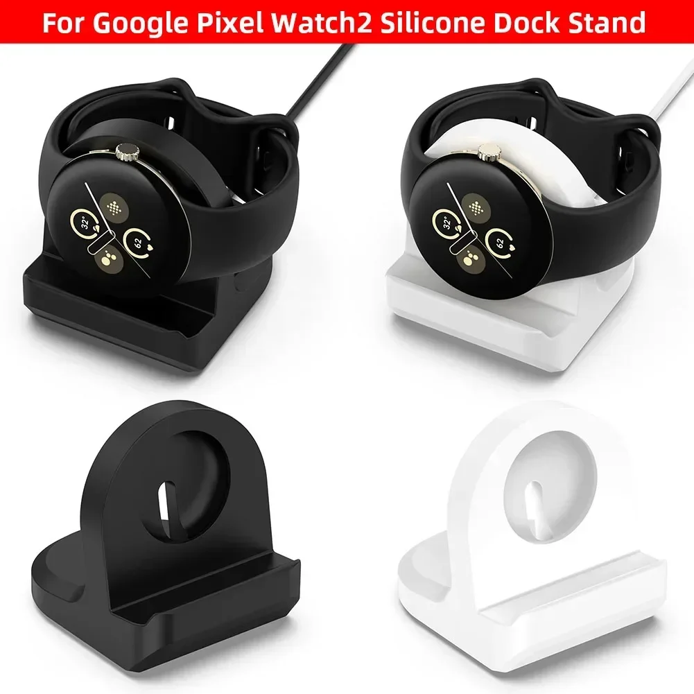

Silicone Charger Cradle Dock for Google Pixel Watch 2 Watch Charging Cable Wireless Charger Stand Dock Bracket Accessory