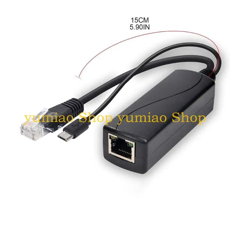 587B POE SPLITTER 5V USB Power Over Ethernet 48V ถึง 5V Poe Splitter สำหรับกล้องประเภท USB C. 5.5x2.1 3.5x1.35