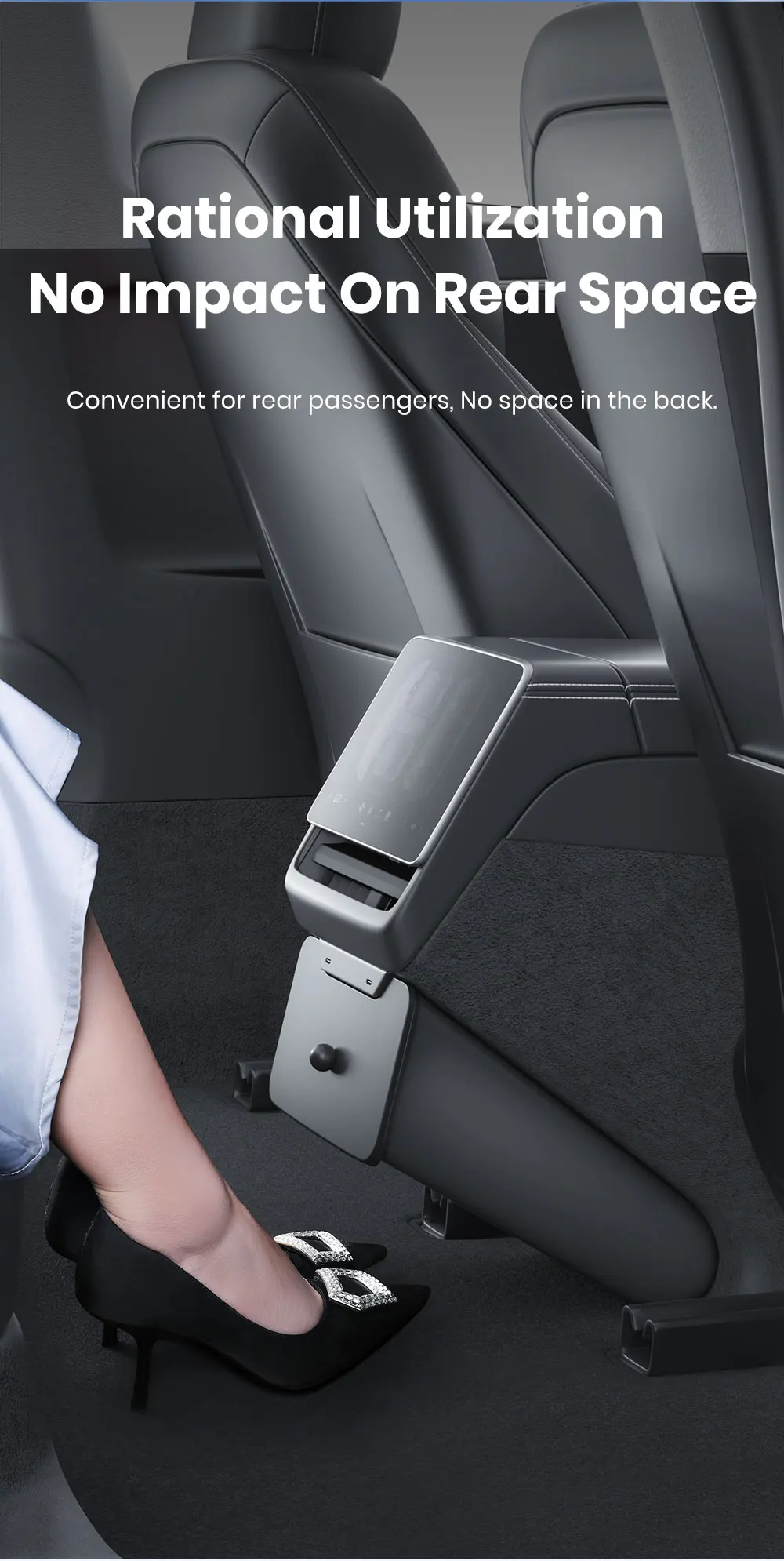 YZ Für Tesla Model 3 Y Highland Juniper Rücksitz-Mülleimer Magnetische Heck-Aufbewahrungsbox Abfalleimer Organizer 2026 Auto-Zubehör – Detail 10