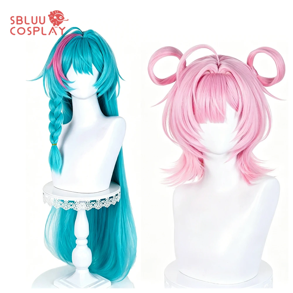 

SBluuCosplay Neverness To Everness NTE Chiz Mint Cosplay Wig Mix Color Heat Resistant Synthetic Halloween Accessory Game Wigs