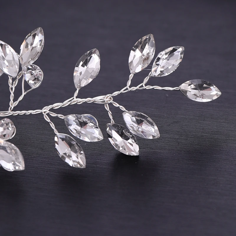 Fashion Silver Color Crystal Headbands Wedding Bridal Rhinestone Hairbands Women Head Jewelry