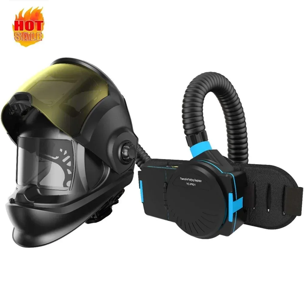 2024 Good Selling Intelligent lens 180 Degree with Flip up Welding Helmet  Powered Air Purifying Welding Mask