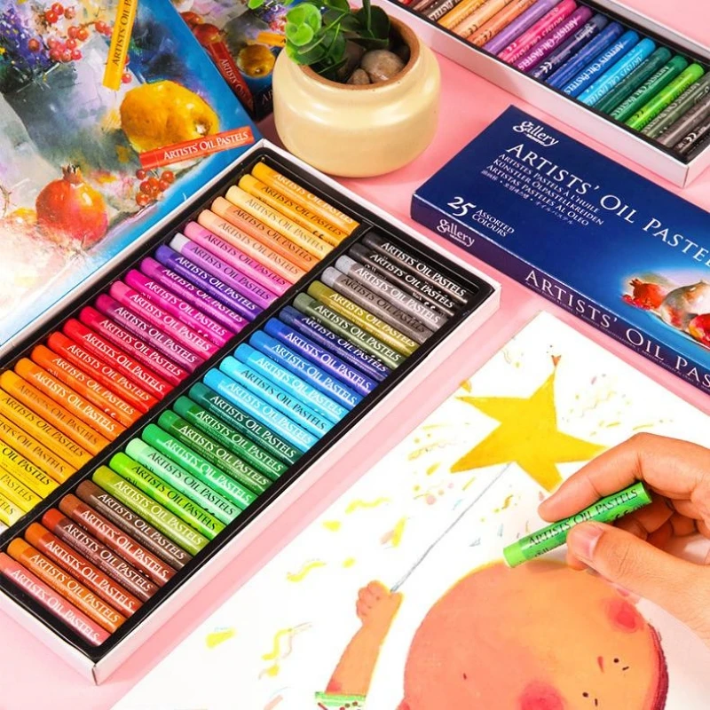 12/25/50colors Artist Oil Pastel Set for Kids Professional Painting Drawing Graffiti Art Crayons Washable Round Non Toxic Sticks