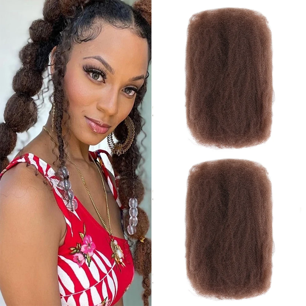 Short Soft Afro Kinky Curly Bulk Hair Short 10inch Marley Hair Braids Synthetic Crochet Braiding Hair Extensions for Women