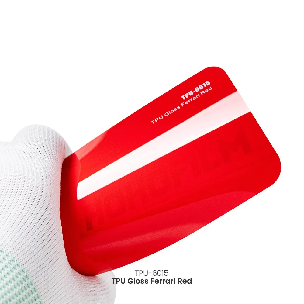 

HOHOFILM УФ-защита, глянцевая красная пленка из ТПУ PPF, против царапин, самовосстанавливающаяся, защищенная от песка, гидрофобная защитная пленка для краски, цветная PPF