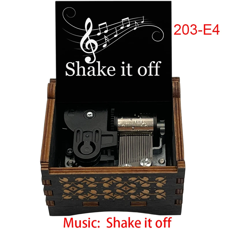 شعبية هز إذا قبالة خشبية يختتم صندوق تشغيل الموسيقى 18 ملاحظة حركة لطيف هدية صغيرة للأصدقاء عيد ميلاد مهرجان المشجعين تذكارية #5