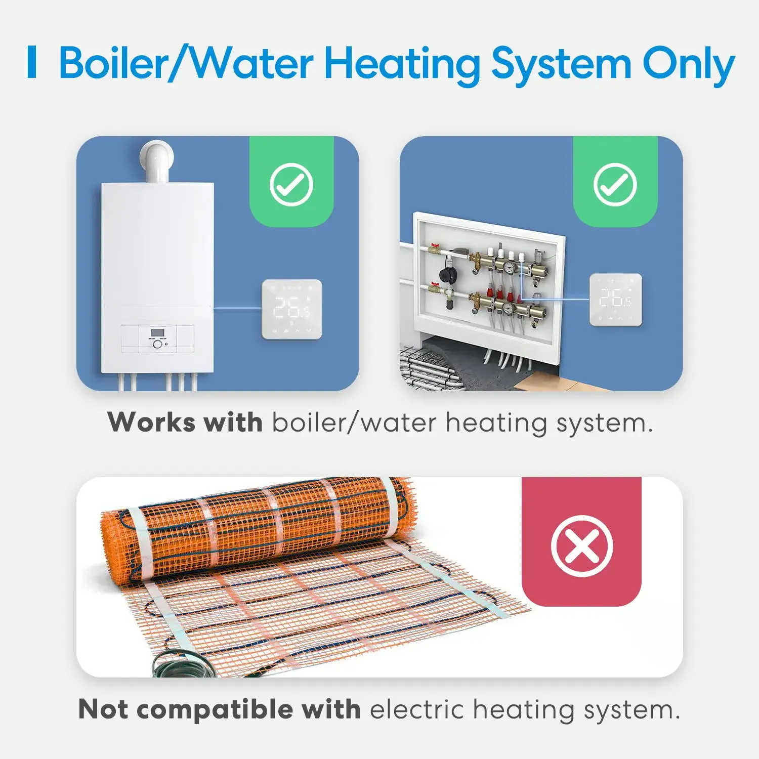 Imagem -05 - Meross-smart Wi-fi Termostato para Água e Gás Sistema de Caldeira Temperatura Controle Remoto Aquecimento Inteligente Funciona com Homekit Alexa