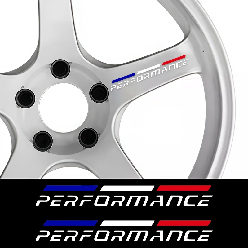 Set of 4 Performance Vehicle Decals - Water-Resistant, Easy to Apply, Self-Adhesive Vinyl Stickers for Cars And Motorbikes